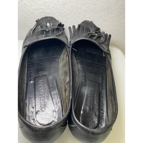 Cole Haan Women's Handcrafted Black Leather Loafer Shoes Italy Size 8.5B Tassels - Picture 8 of 16